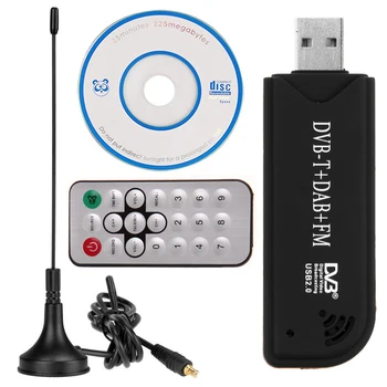 IR дистанционно управление с Цифров сателитен USB TV Stick DAB FM DVB-T RTL2832 FC0012 СПТ RTL-SDR Dongle Stick Цифров TV тунер Приемник