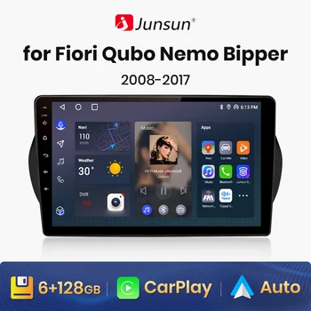 Junsun V1 Безжичен CarPlay Android Авторадио За Fiorino Qubo Citroen Nemo Peugeot Bipper 2008-2017 Мултимедийно 2din авторадио