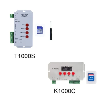 K-1000C (обновена T-1000S) контролер K1000C WS2812B, WS2811, APA102, T1000S WS2813 Led 2048 пиксела Софтуерен контролер DC5-24V