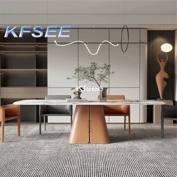 Kfsee 1 бр. в комплект, луксозен дизайнерски маса за хранене с дължина 160 см