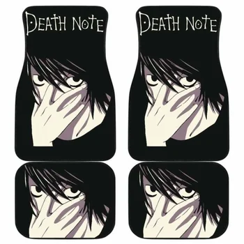 L Автомобилни постелки Death Note Универсална засаждане 051912, пълен комплект от 4 части на предните и задните автомобилни стелки
