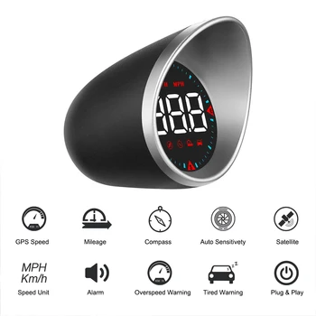 LEEPEE на Универсален Цифров Комплект Аларма Автоаксесоари Led Светлини G5 Скоростомер об/мин км/ч Автомобил на Главата Дисплей на GPS, Компас, USB HUD