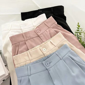 Lucyever, 5 цвята, панталони с дължина до глезена на крака, женски корейски панталон-молив с висока засаждане за работа в Офис, дамски ежедневни летни зреещи