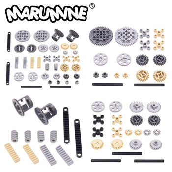 Marumine Gear Parts Технология Тухли Механични градивните елементи на MOC 3649 32072 3647 62821 3706 3648 Модел САМ Набор от Аксесоари