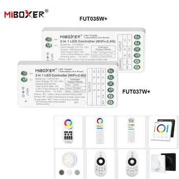 MiBoxer WiFi + 2,4 G Одноцветный Двоен Бял RGB RGBW RGBCCT Контролер led лента FUT035W + FUT037W + Алекса Voice phone Remote App