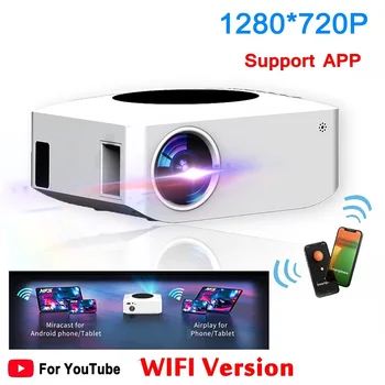 NEW4K WIFI Безжичен Проектор С Подкрепата на Открито 1080P Мини Проектори 360 Домашно Кино, HDMI-съвместимо приложение на Smart Tv За IOS