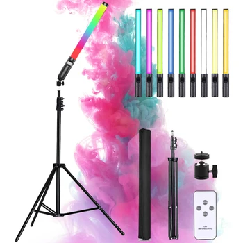 RGB Light Stick Пръчка Със Статив-Стойка За Парти, Цветни Led Лампа, Заполняющий Светлина, Ръчна Светкавица Speedlight, Фотография, Осветление, Видео