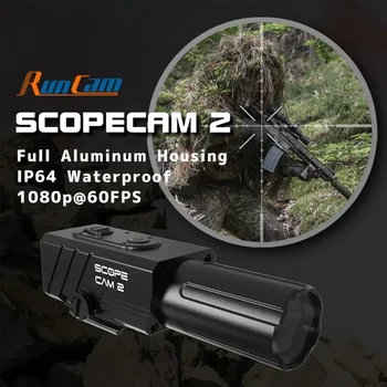 RunCam ScopeCam 2 Страйкбольная Камерата е с Алуминиев Корпус, 1080p @ 60 кадъра в секунда sip64 Водоустойчив WiFi Настройка на приложения Модел Самолет Екшън-Камера