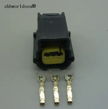 Shhworldsea 3-пинов 0,6 мм автоматични електрически щекер с пластмасов корпус, водоустойчив штекерный конектор 31403-3700