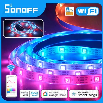 SONOFF L3 Pro Интелигентна Led Лента WiFi LED RGBIC Светлини, Боядисана Гъвкава Ламповая Лента За Алекса Google Home SmartThings