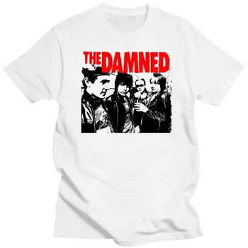 The Damned 1977 DMN Тениска с качулка Подарък черна
