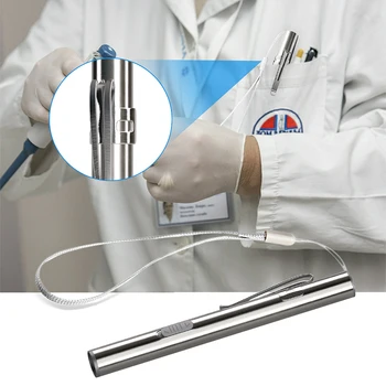 Usb Мини энергосберегающая професионална медицинска преносима писалка фенерче, акумулаторна фенерче, led фенерче, скоба от неръждаема стомана