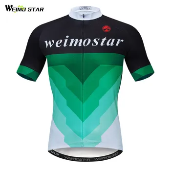 Weimostar Зелена велосипедна риза мъжка лятна велосипедна облекло Pro Team с къс ръкав Бързосъхнеща Велосипедна Майк МТБ Велосипедна облекло Майо