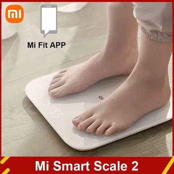 Xiaomi Smart Weighting Scale 2 Bluetooth 5.0 Прецизна Везна с led дисплей, домакински везни за фитнес, Запис на приложения MiFit