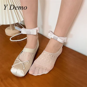 Y Demo, дамски чорапи в балетном стил, с хубав нос, отворени чорапи в стил Лолита