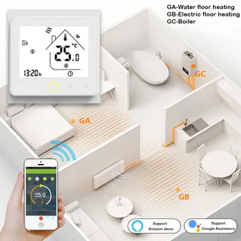YUJIE Sasha WiFi интелигентен превключвател за контрол на температурата на топлия пол app timed remote control водно подово AE01HIS-022