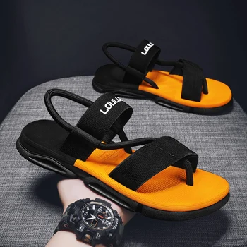 ZOKI/ многоцветни нескользящие сандали за мъже, летни сандали от еластичен плат с нитове, мъжки градинска нескользящая плажни обувки с мека подметка