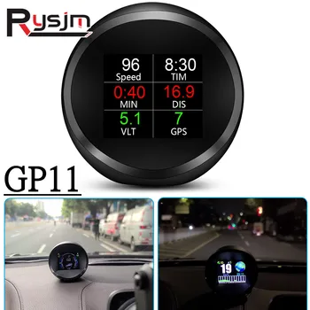 Авто HUD дисплей GP11, GPS-измерване на Скоростта, Уред за измерване на Наклон за Нови енергийни/гориво/хибридни автомобили/камиони с USB-интерфейси