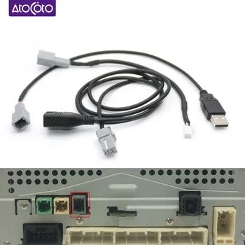 Автомобилен 4-Пинов USB Кабел-Адаптер Conector Wire Audio Input за Мултимедийни CD-Радиоплеера Toyota Camry Avalon Corolla RAV4