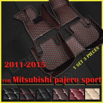 Автомобилни стелки за Mitsubishi Pajero Sport 2011 2012 2013 2014 2015 Потребителски автомобилни накладки за краката, carpeted floor, аксесоари за интериора