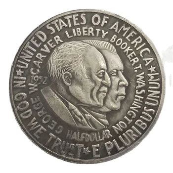 Американската възпоменателна монета 1952 г., карта и модел на президента на САЩ, събиране на монети, украшения, съдове, сувенири, подарък, монета в САЩ