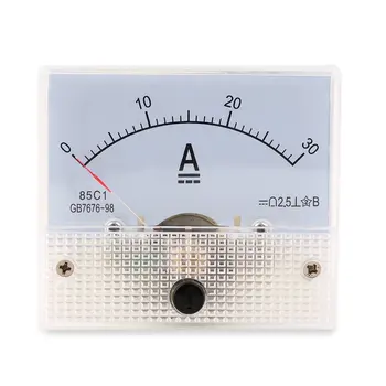 Аналогов панел амперметра 0-30A измервателният ток Здрава аналогов панел амперметра Професионален измерител на ток тип указател