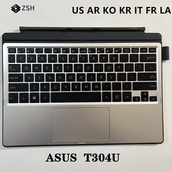 Английски, арабски, корейски, Италиански, френски, латински, новост за Asus Transformer Pro T304 T304U T304UA, база за клавиатура на таблета