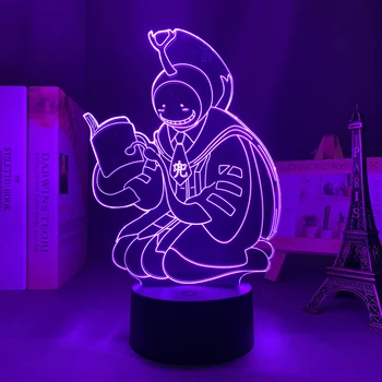 Аниме led лампа Koro Sensei Quest за декор спални Подарък за рожден Ден, лека нощ Манга Убийството на Страхотна Нощна лампа Нощно шкафче