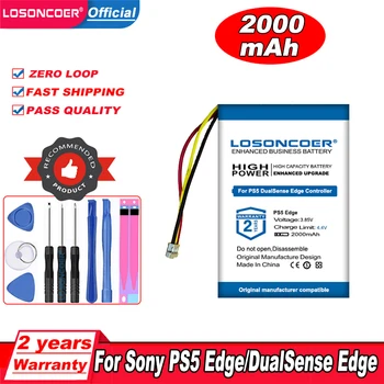 Батерия LOSONCOER 2000 mah контролера на Sony PS5 Edge, за игровия контролер DualSense Edge полимерна