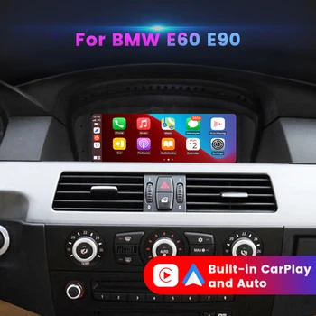 Безжична Радиото в автомобила CarPlay Мултимедия За BMW 5 Серия E60 E61 E63 E64 E90 E91 E92 Android Auto GPS 2din