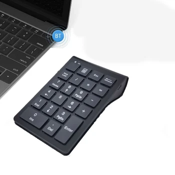 Безжична цифрова клавиатура с 22 клавишите, портативна цифрова клавиатура, съвместима с Bluetooth, акумулаторна за лаптоп счетоводител-касиер