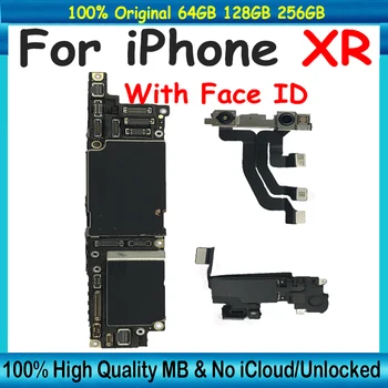Безплатна доставка за iPhone XR дънна Платка с номер на лицето, от системна подкрепа за Обновяване на IOS Оригинална логическа основна такса за iPhone XR