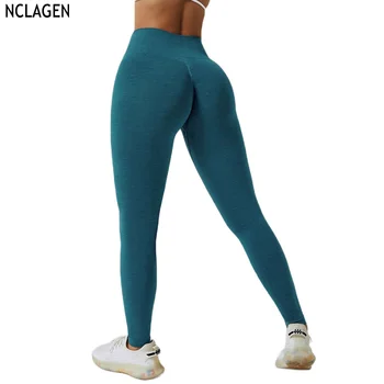 Безшевни Панталони за йога NCLAGEN, подтягивающие задните части, С Висока талия, бързо съхнещи панталони за Фитнес, Спортни чорапи за бягане, Тренировка във фитнеса, За Жени