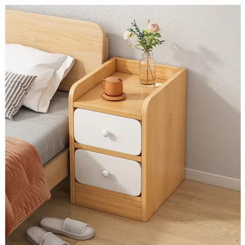 Бели модерни нощни шкафчета, Тесни нощни шкафчета, Проста нощно шкафче, Нощни шкафче за съхранение, Тясната мини-мебели за спалня