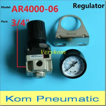 Блок за Обработка на Пневматични Източник AR4000-06 Регулатор на Налягането на въздуха в Компресора 3/4 инча SMC Тип 3/4 