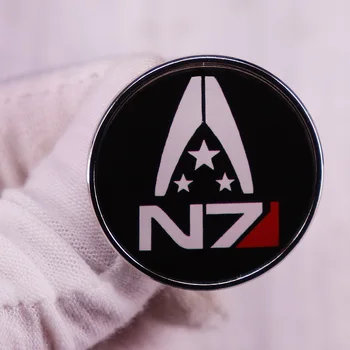 Брошка с Логото на Mass Effect Alliance N7, Серия Бижута за игри