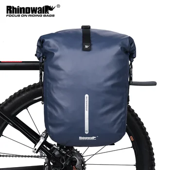 Велосипедна чанта Rhinowalk Водоустойчив мотор чанта 20Л, многофункционална чанта за багаж, синя и черна пътна велосипедна чанта