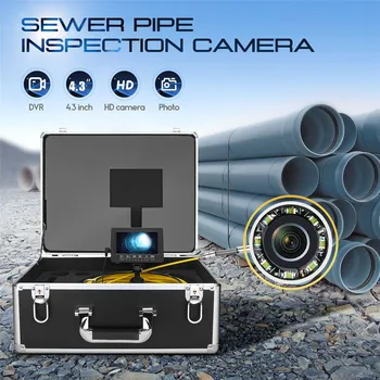 Видеорекордер 17/22 мм Преносима промишлена канализационната помещение Inspectionwith 4,3 монитор 16 GB TF карта на Дренажна възвратна тръбопровод промишлен ендоскоп