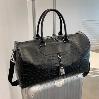 Водоустойчива чанта от изкуствена кожа, мъжки чанти за бизнес пътувания на къси разстояния, дамски пътна чанта-тролей