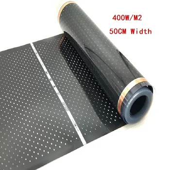 Всички Размери 400 W / м2 Инфрачервена въглеродните филм за подгряване на пода AC220V с ниско електрическо отопление