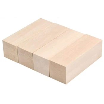 Големи дървени блокове за Дърворезба, Дървени Блокове за Рендосване, Блокове за Резба по Липа, Недовършена, Определени от Мека Дървесина за начинаещи резбари