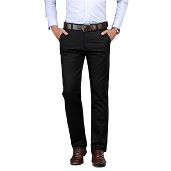 Гореща градска мода големи размери, мъжки ежедневни памучни панталони модел панталони от тенселевой тъкан, бизнес преки свободни панталони 5XL