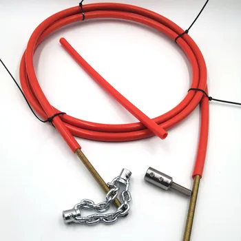 Гъвкав вал LEADFEN 8 мм, кабел с дължина 5 м, пълен набор от почистващи верижни инструменти DN32-40 за премахване на засоров тръби