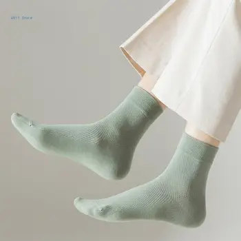 Дамски обикновена спортни, ежедневни чорапи есен-пролет, дишащи меки къси чорапи от памук за всеки ден