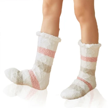 Дамски памучни чорапи МОХИТО, зимни изолирана чорапи на пода, мека дамски Обувки, домашни коледни подаръци, чорапи-чехли