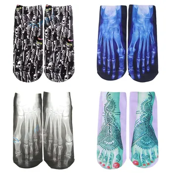 Дамски смешни чорапи, Нова модна тенденция, серия от 3D дигитален печат, Персонални забавни оригинални универсални дамски Чорапи Z112