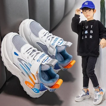 Детски спортни обувки; Окото обувки за татко за момичета; Колекция 2023 г.; пролетно-есенни Нови маратонки за момчета, Големи детски тънки обувки