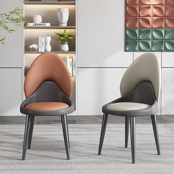Дизайн на обедната стола Accent Nordic, Модерен и Луксозен и ергономичен офис стол, метални шезлонги за почивка, Мебели за дома