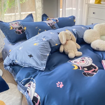 Домашен спално бельо, стеганое одеяло с различни размери с анимационни принтом, полиэстеровый чаршаф, размер на бвп Queen Size с цип за целия сезон