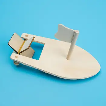 Дървена плаване с лодка Креативна е модел за детска градина, раскрашенная лодка ръчно изработени комплекти материали, развиване на играчките-пъзел